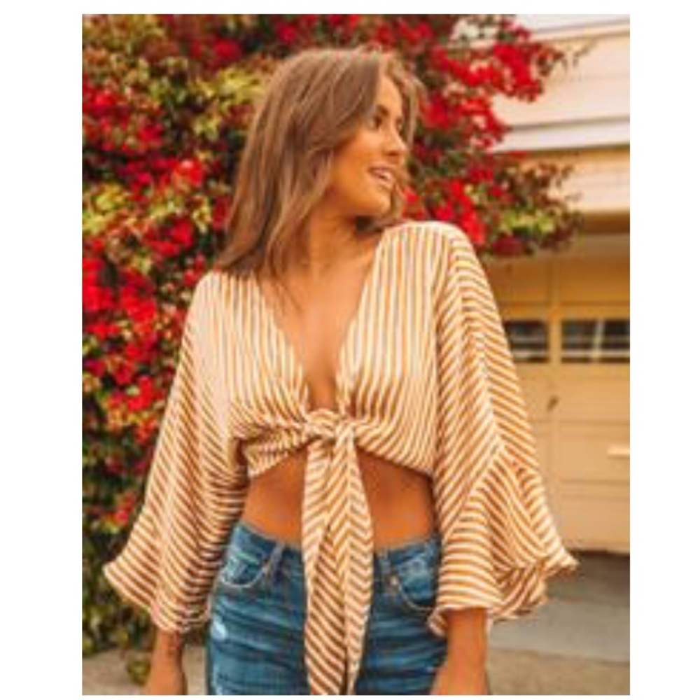 Vici front tie blouse